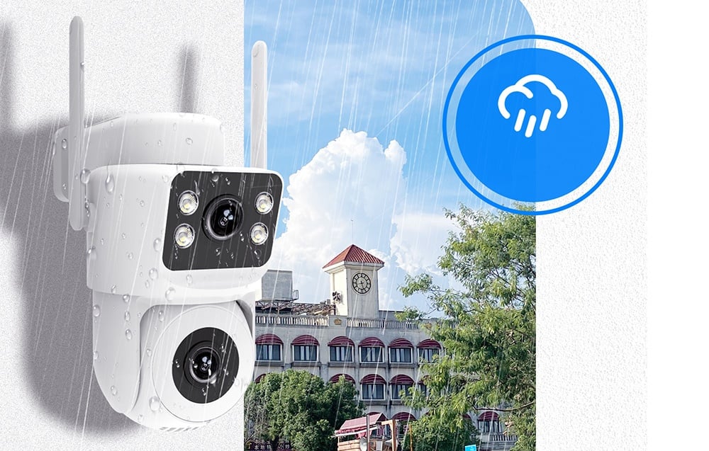 MOES WCM-Q29 8MP Dual-Lens Wi-Fi IP Camera aprašymas - Prekės nuotrauka
