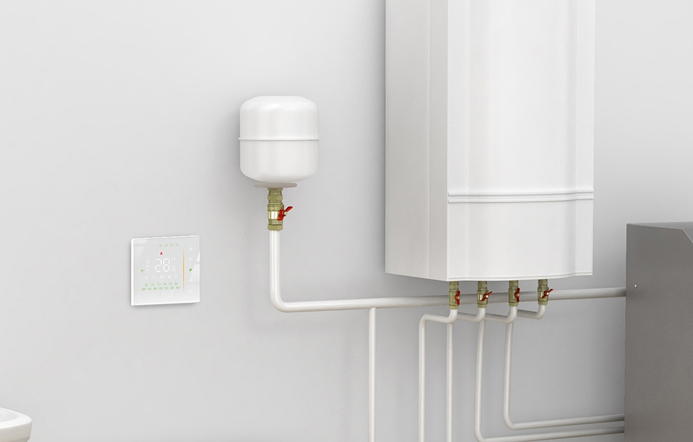 MOES WHT-006-GB-WH Wi-Fi Thermostat for Electric Heating (Baltas) aprašymas - Prekės nuotrauka