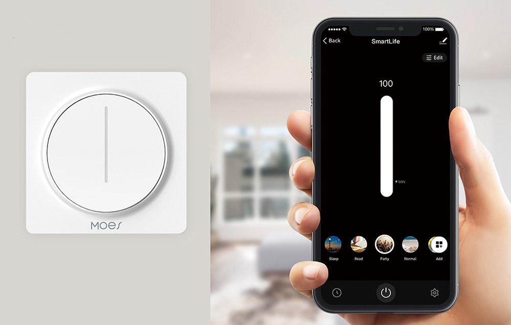 MOES ZS-SY-EUD-WH ZigBee Dimmer (Baltas) aprašymas - Prekės nuotrauka