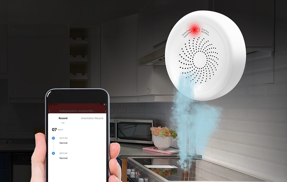 MOES ZSS-QY-GL-U ZigBee Gas Sensor aprašymas - Prekės nuotrauka