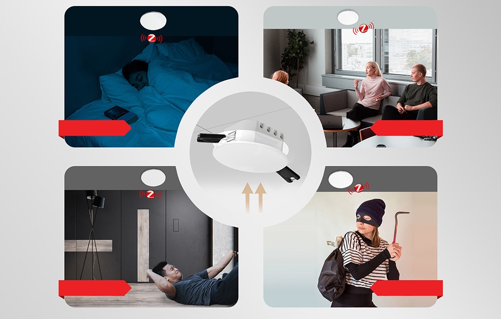 MOES ZSS-QY-HP ZigBee mmWave Presence Sensor aprašymas - Prekės nuotrauka