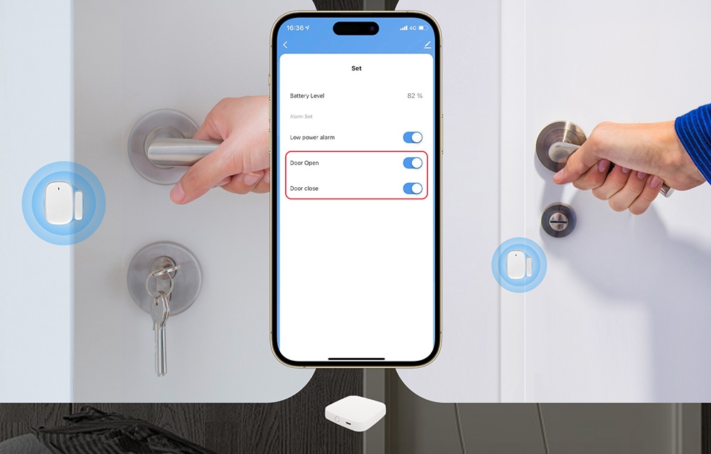 MOES ZSS-S01-GWM-C ZigBee Door Open Sensor aprašymas - Prekės nuotrauka