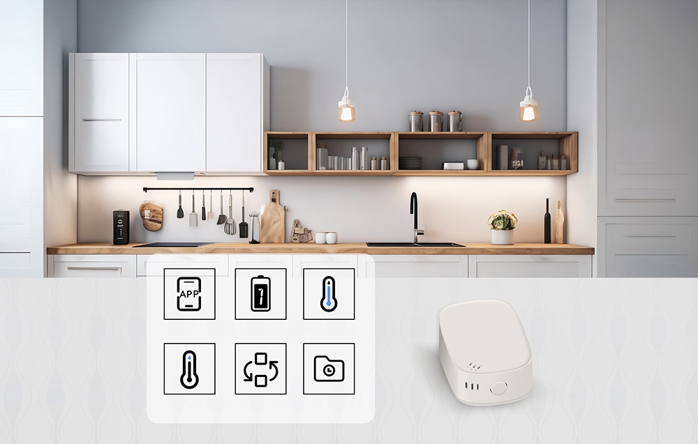 MOES ZSS-S01-TH-C ZigBee Temperature and Humidity Sensor aprašymas - Prekės nuotrauka