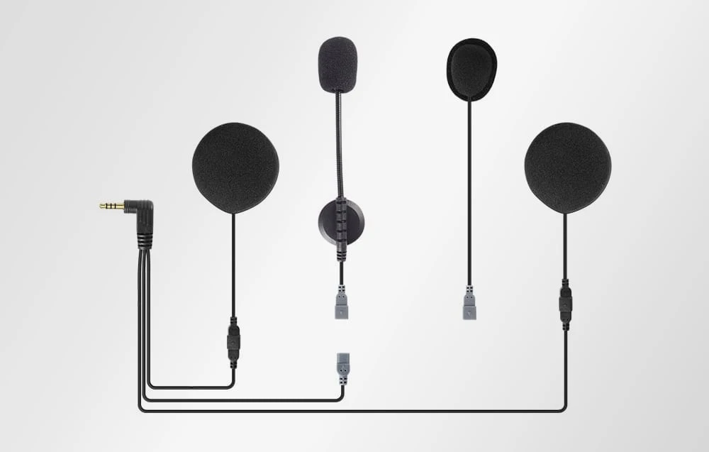 Motorcycle helmet headset with 3.5 mm plug for Q7 EJEAS HIFI-M2 intercom aprašymas - Prekės nuotrauka