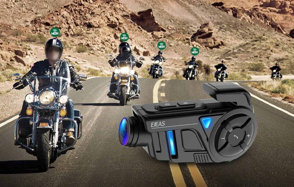 Motorcycle intercom with EJEAS K1Pro+ recorder aprašymas - Prekės nuotrauka