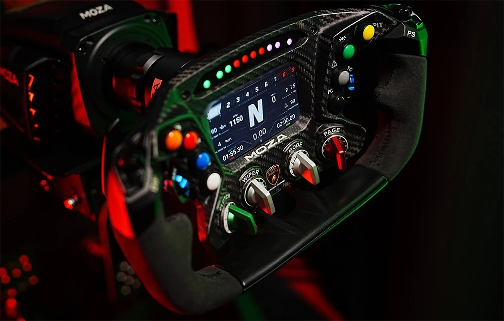 Moza Racing MOZA x Automobili Lamborghini ESSENZA SCV12 Steering Wheel aprašymas - Prekės nuotrauka