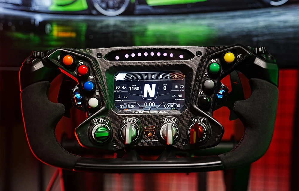 Moza Racing MOZA x Automobili Lamborghini ESSENZA SCV12 Steering Wheel aprašymas - Prekės nuotrauka