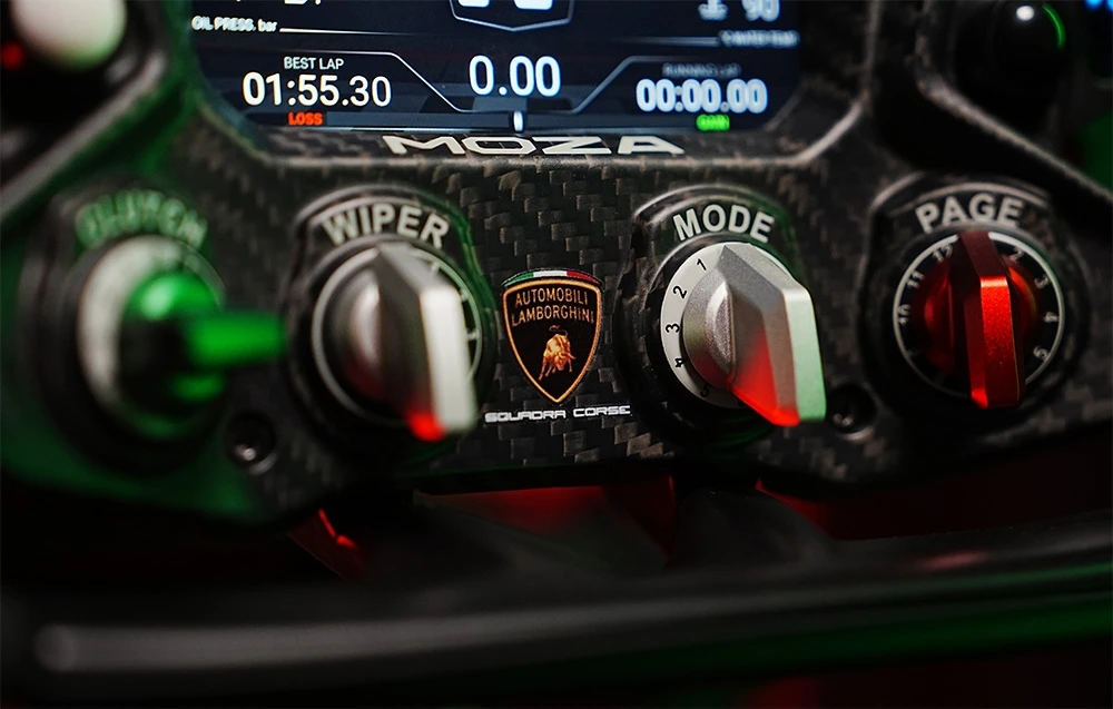 Moza Racing MOZA x Automobili Lamborghini ESSENZA SCV12 Steering Wheel aprašymas - Prekės nuotrauka