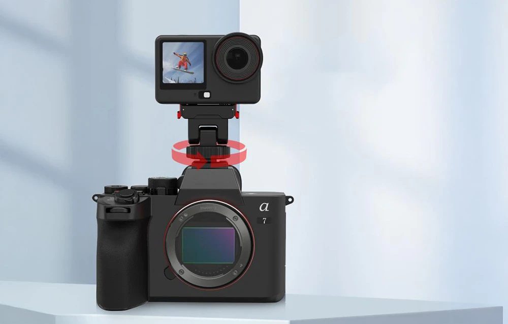 Multifunction adapter with quick release Puluz for DJI Osmo Action 6 / Nano aprašymas - Prekės nuotrauka