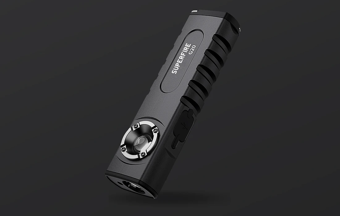 Daugiafunkcis žibintuvėlis SuperFire G20, 470lm, USB aprašymas - Prekės nuotrauka Daugiafunkcis žibintuvėlis SuperFire G20, 470lm, USB aprašymas - Prekės nuotrauka