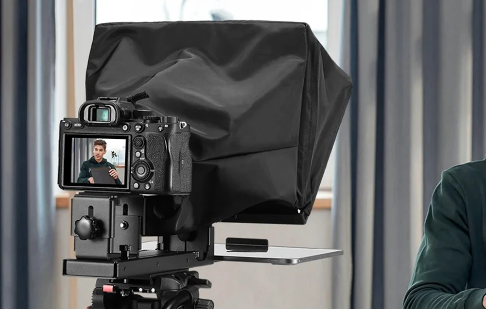 NEEWER BASICS X12B 12″ Aluminum Alloy Adjustable Teleprompter aprašymas - Prekės nuotrauka