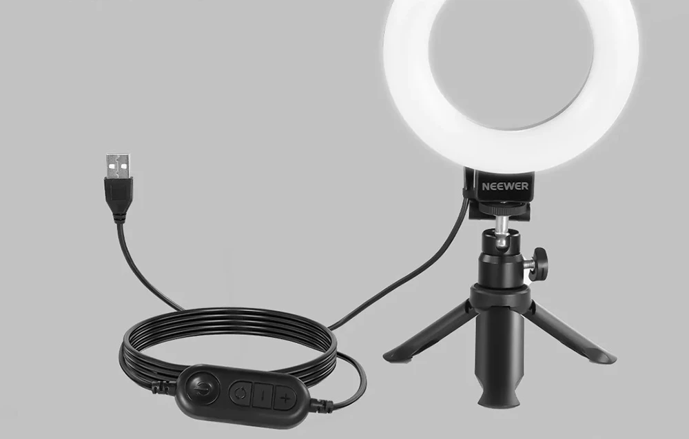 Neewer BR60 5" clip-on ring light / desk stand aprašymas - Prekės nuotrauka Neewer BR60 5" clip-on ring light / desk stand aprašymas - Prekės nuotrauka