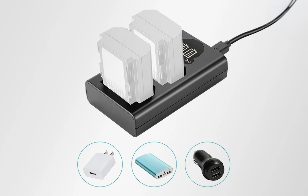NEEWER DL-FZ100 Dual Baterija Charger for NP-FZ100-S Batteries aprašymas - Prekės nuotrauka