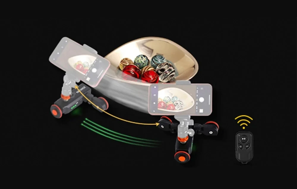NEEWER DL100 3-Wheel Camera Dolly with Remote Control aprašymas - Prekės nuotrauka