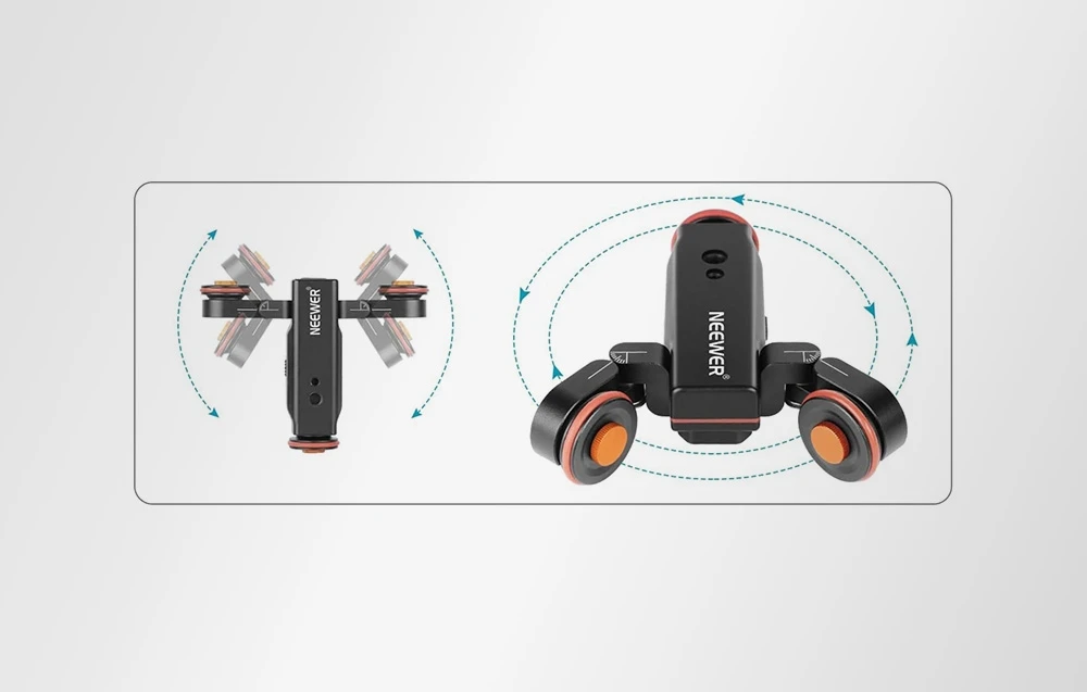NEEWER DL100 3-Wheel Camera Dolly with Remote Control aprašymas - Prekės nuotrauka