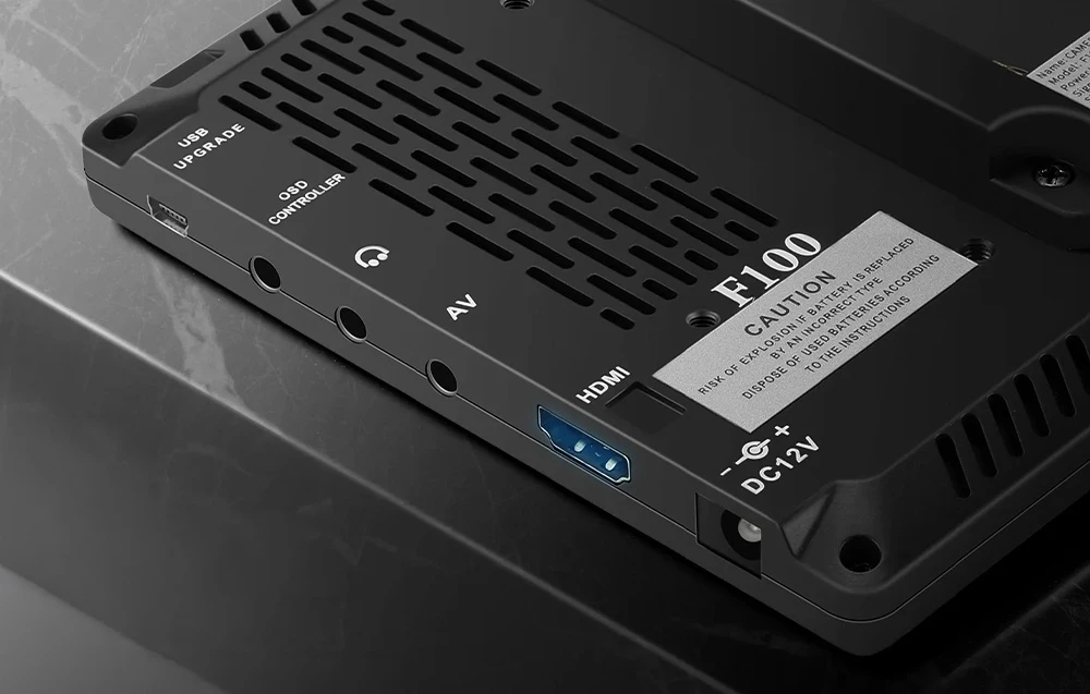 NEEWER F100 Field Monitorius + USB Charger + Baterija Kit aprašymas - Prekės nuotrauka