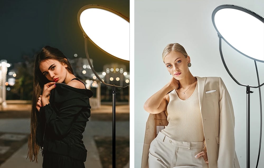 Apvali LED panelė NEEWER GR18C su šoniniu apšvietimu aprašymas - Prekės nuotrauka Apvali LED panelė NEEWER GR18C su šoniniu apšvietimu aprašymas - Prekės nuotrauka
