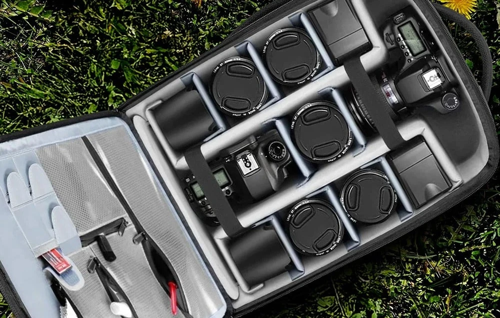 NEEWER NW3300-G Wheeled Backpack with Compartments for a DSLR Camera aprašymas - Prekės nuotrauka