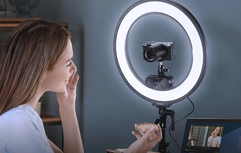 Neewer RL45B 45W 18″ Ultra-Thin LED Ring Light Kit aprašymas - Prekės nuotrauka
