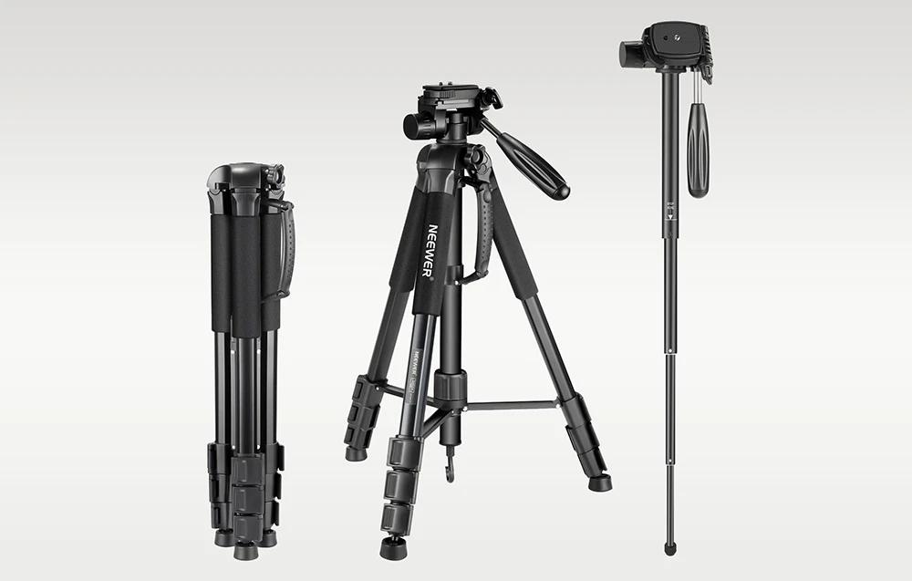 Neewer SAB264 Aluminum Tripod with Monopod and Panoramic Head aprašymas - Prekės nuotrauka