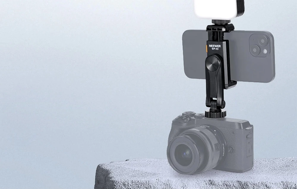 Neewer SP-10 Tripod Phone Holder with 1/4″ Thread aprašymas - Prekės nuotrauka