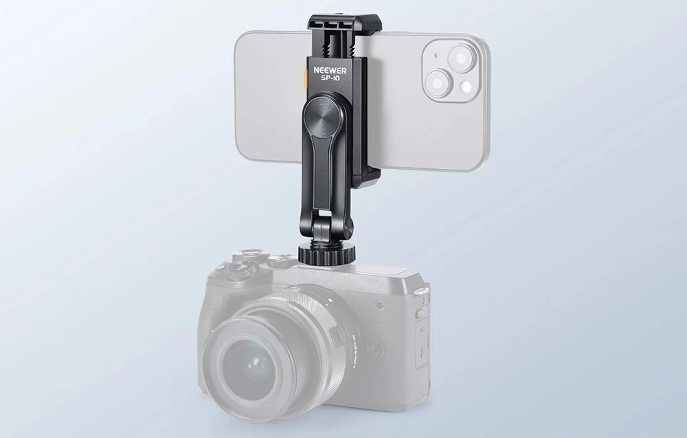 Neewer SP-10 Tripod Phone Holder with 1/4″ Thread aprašymas - Prekės nuotrauka