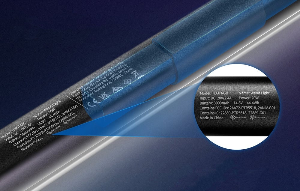 LED vamzdinė lempa NEEWER TL60 20W aprašymas - Prekės nuotrauka