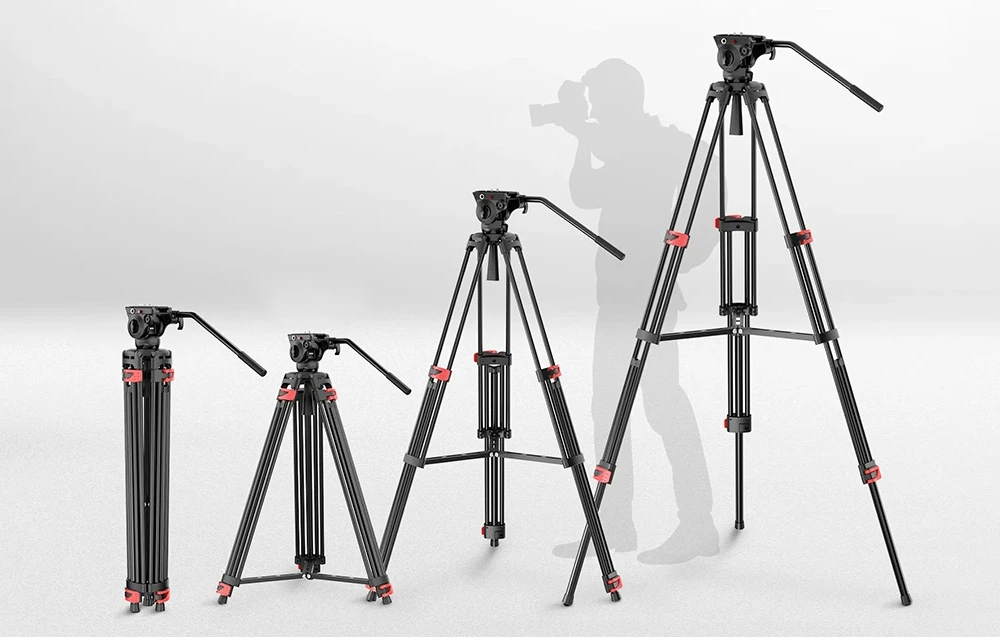 Neewer TP37 Adjustable Tripod with Fluid Head aprašymas - Prekės nuotrauka