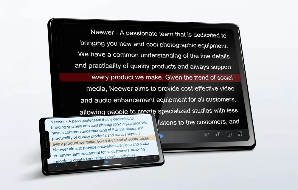 Planšetė Neewer X17 II Lightweight Aluminum Teleprompter aprašymas - Prekės nuotrauka