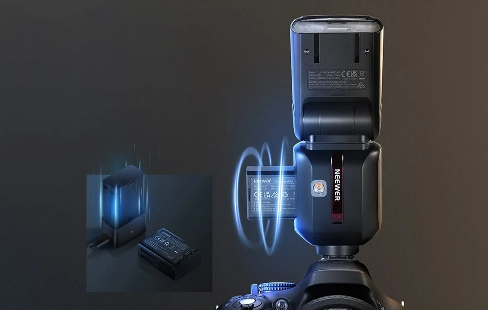 Fotoaparato blykstė „Neewer Z880-N“ su ličio baterija aprašymas - Prekės nuotrauka