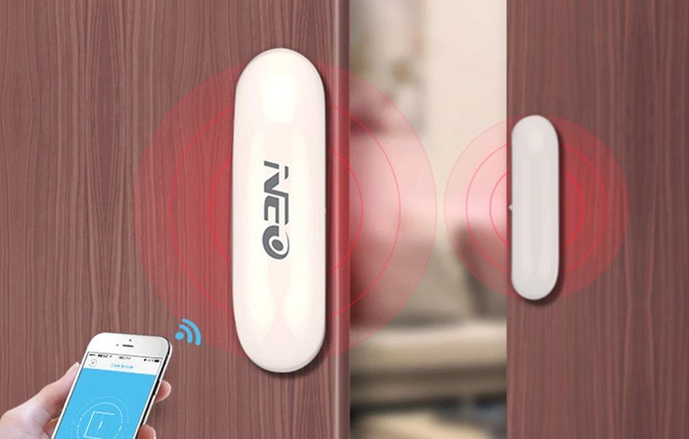 Išmanusis durų langų jutiklis WiFi NEO NAS-DS01W TUYA aprašymas - Prekės nuotrauka