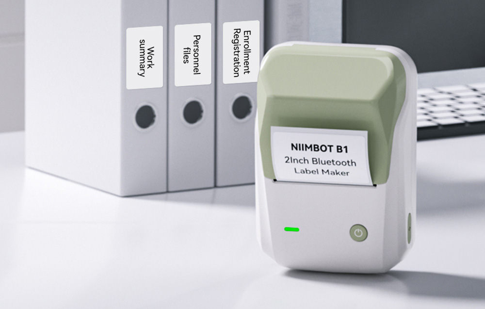 „niimbot-b1“ belaidis etikečių spausdintuvas, žalias
