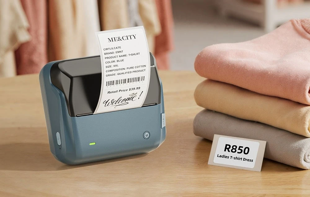 Niimbot B4 Portable Label Spausdintuvas (mėlynas) aprašymas - Prekės nuotrauka