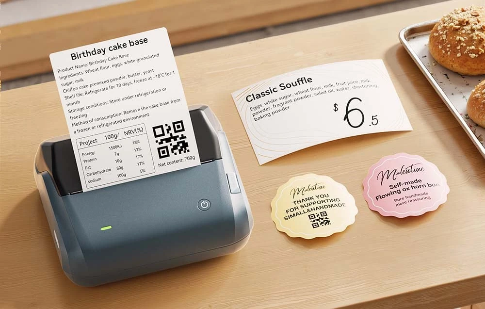 Niimbot B4 Portable Label Spausdintuvas (mėlynas) aprašymas - Prekės nuotrauka