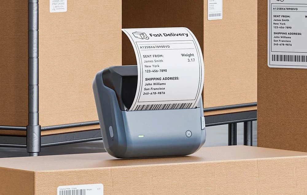 Niimbot B4 Portable Label Spausdintuvas (mėlynas) aprašymas - Prekės nuotrauka