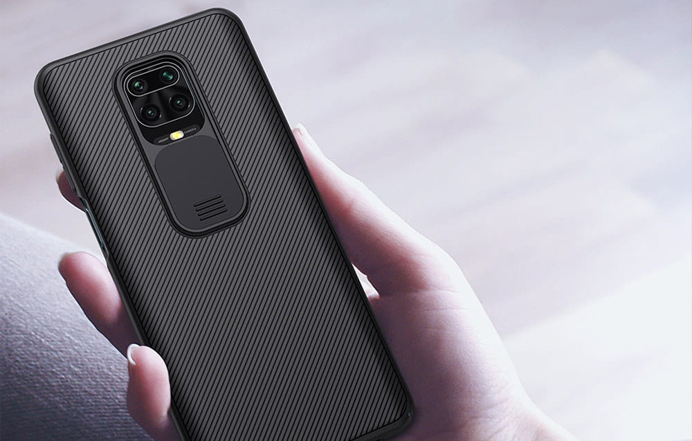 Nillkin CamShield dėklas, skirtas Xiaomi Redmi Note 9 Pro / Note 9 Pro Max / Note 9S / Poco M2 Pro (juodas) aprašymas - Prekės nuotrauka