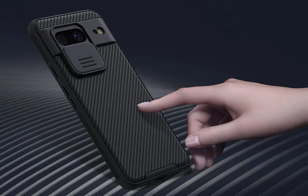 Nillkin CamShield PRO Hard Google Pixel 8 dėklas telefonui juodos spalvos aprašymas - Prekės nuotrauka