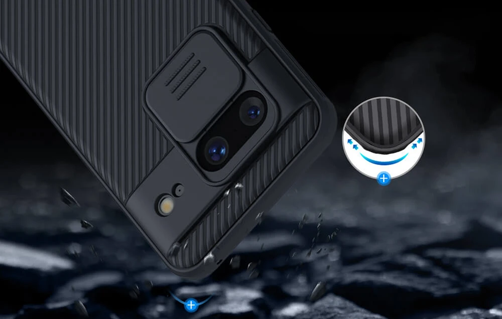 Nillkin CamShield PRO Hard Google Pixel 8 dėklas telefonui juodos spalvos aprašymas - Prekės nuotrauka