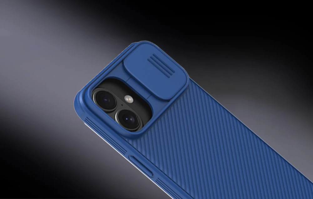Nillkin CamShield PRO Hard Apple iPhone 16 dėklas telefonui mėlynos spalvos aprašymas - Prekės nuotrauka