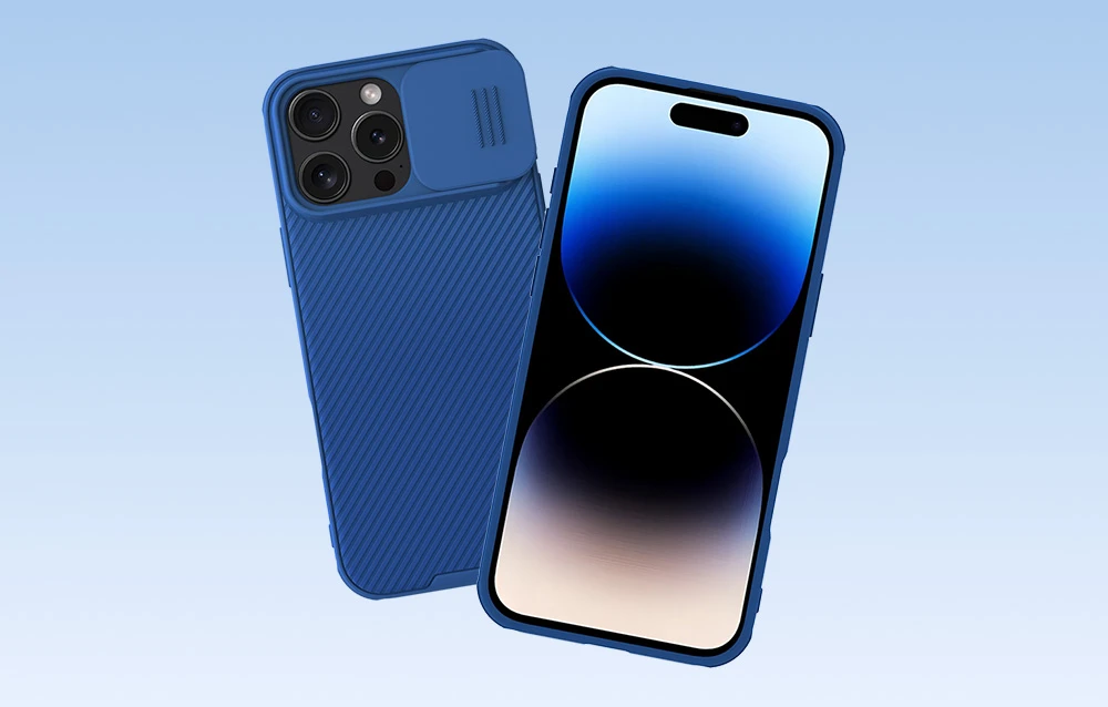 Nillkin CamShield PRO Hard Apple iPhone 16 Pro Max dėklas telefonui mėlynos spalvos aprašymas - Prekės nuotrauka