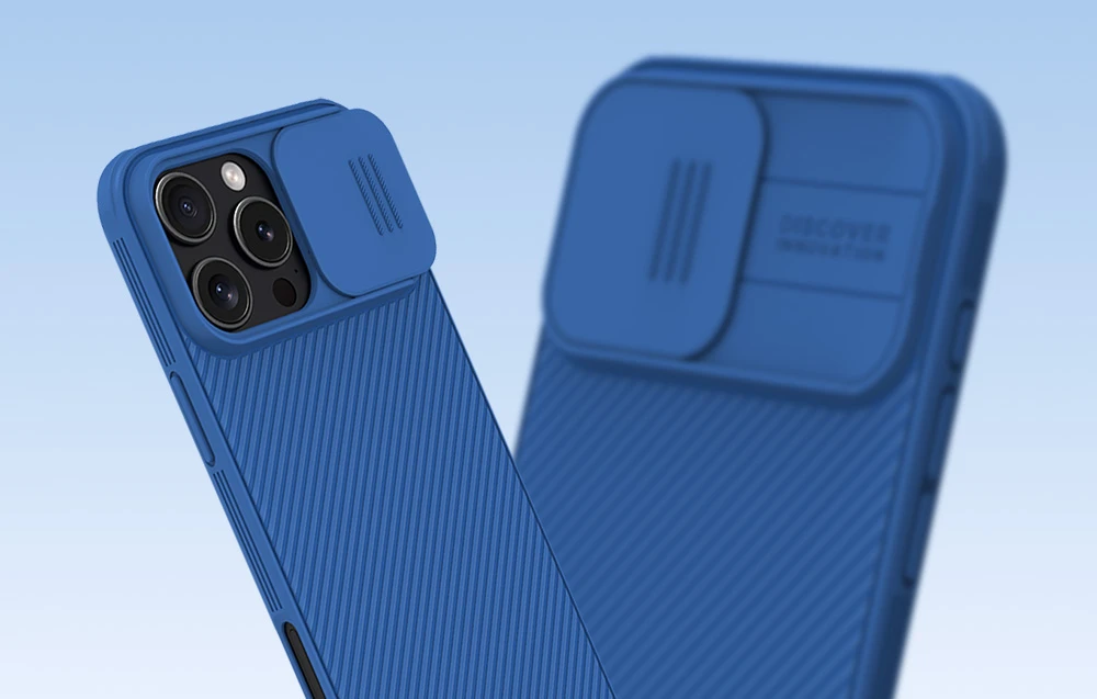 Nillkin CamShield PRO Hard Apple iPhone 16 Pro Max dėklas telefonui mėlynos spalvos aprašymas - Prekės nuotrauka