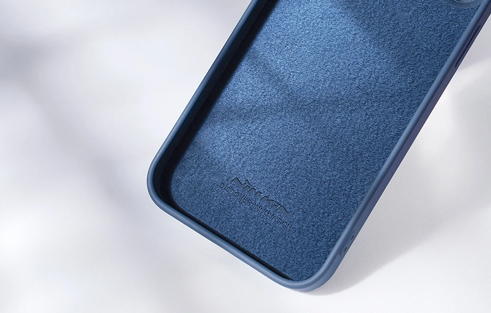 Dėklas Nillkin CamShield Silky Silicone Apple iPhone 15 Plus juodas aprašymas - Prekės nuotrauka