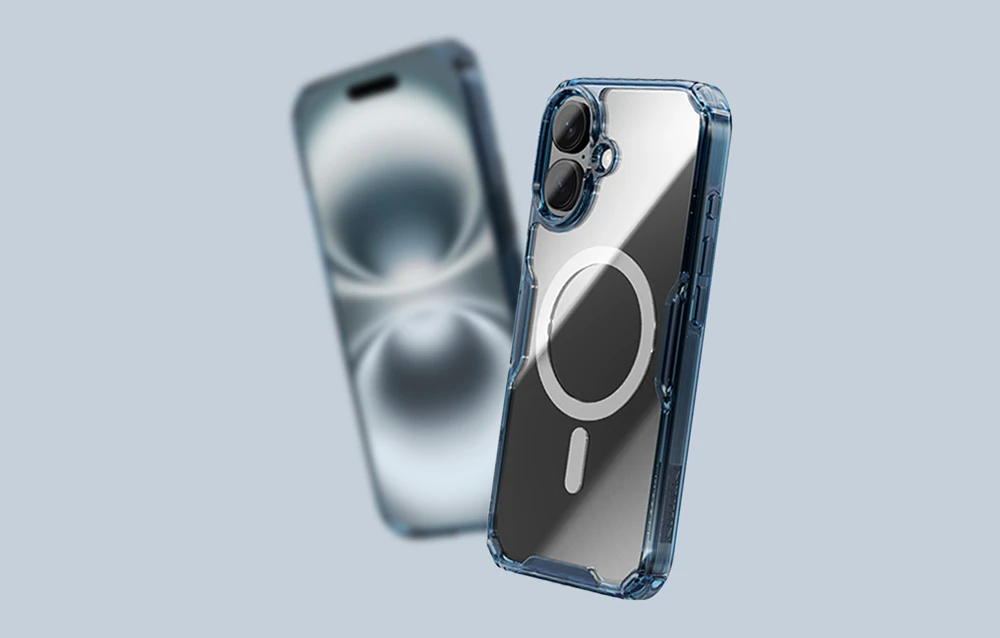 Nillkin Nature TPU Pro magnetinis iPhone 16 Plus dėklas (mėlynas) aprašymas - Prekės nuotrauka