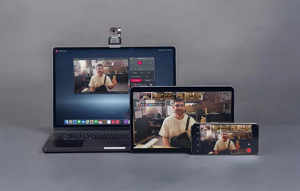 Obsbot Tiny 3 Lite Webcam PTZ 4K aprašymas - Prekės nuotrauka Obsbot Tiny 3 Lite Webcam PTZ 4K aprašymas - Prekės nuotrauka