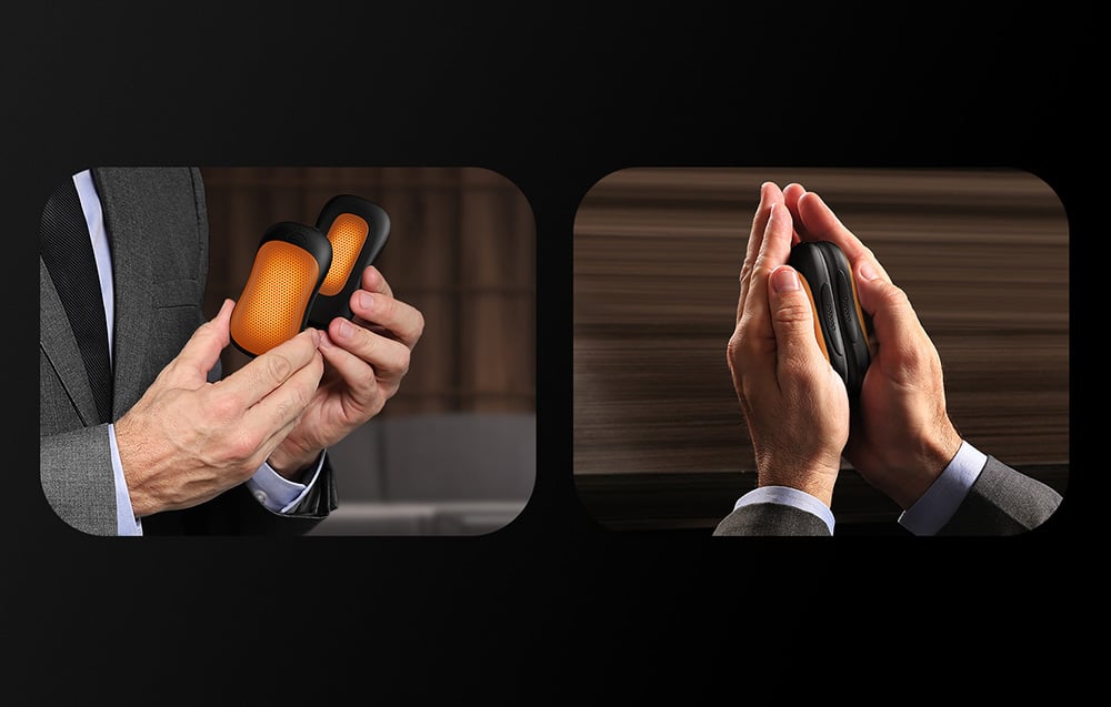 Ocoopa UT3 Pro 2x5000 mAh rankų šildytuvas su powerbank funkcija USB-C - oranžinė/juoda aprašymas - Prekės nuotrauka Ocoopa UT3 Pro 2x5000 mAh rankų šildytuvas su powerbank funkcija USB-C - oranžinė/juoda aprašymas - Prekės nuotrauka