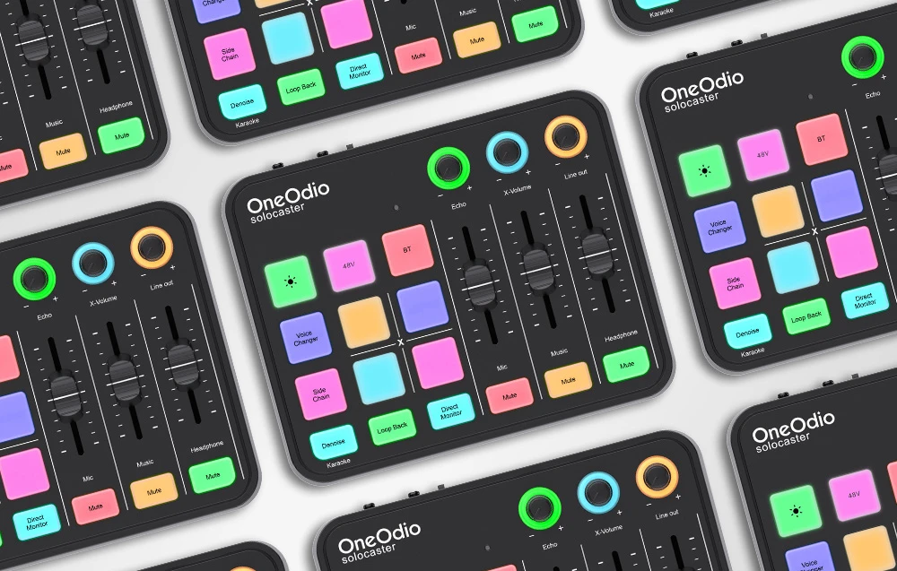 „OneOdio Solocaster“ garso maišytuvas ir garso plokštė aprašymas - Prekės nuotrauka „OneOdio Solocaster“ garso maišytuvas ir garso plokštė aprašymas - Prekės nuotrauka