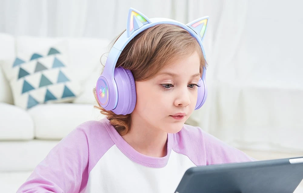 ONIKUMA B90 žaidimų ausinės (mėlyna/violetinė) aprašymas - Prekės nuotrauka