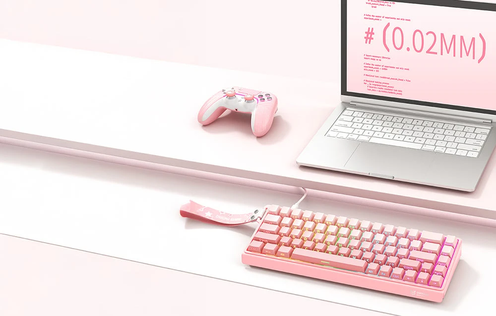 ONIKUMA G69 Klaviatūra (pink) (QWERTY) aprašymas - Prekės nuotrauka ONIKUMA G69 Klaviatūra (pink) (QWERTY) aprašymas - Prekės nuotrauka