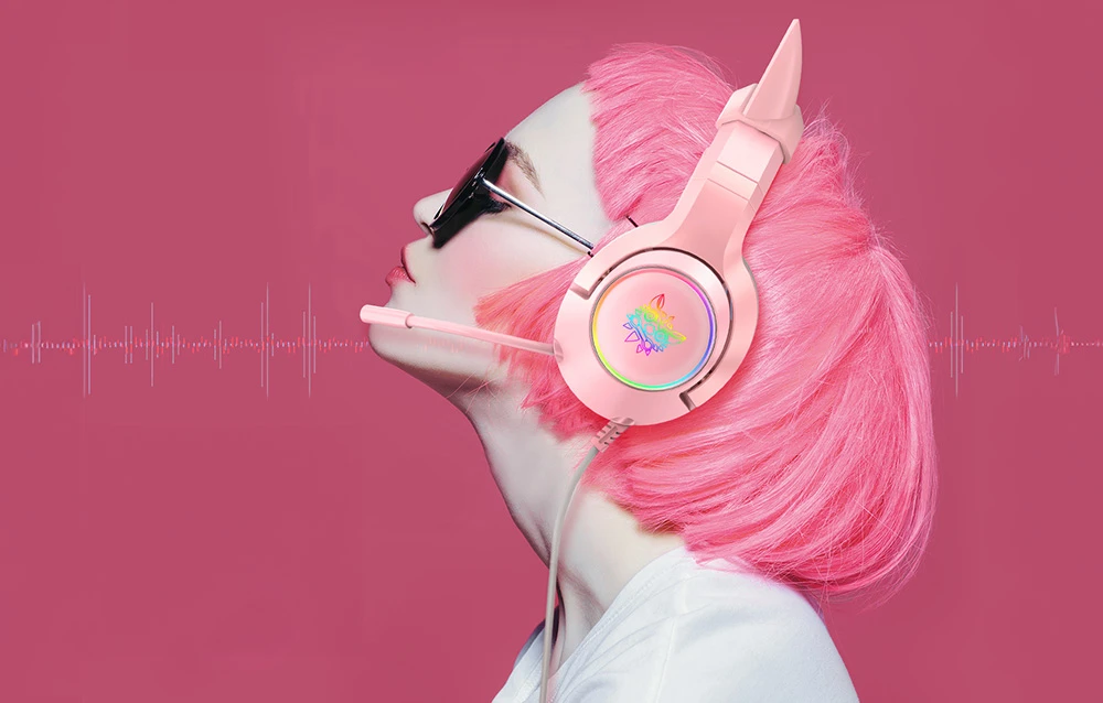 ONIKUMA K9 rožinės RGB ausinės žaidimams aprašymas - Prekės nuotrauka ONIKUMA K9 rožinės RGB ausinės žaidimams aprašymas - Prekės nuotrauka