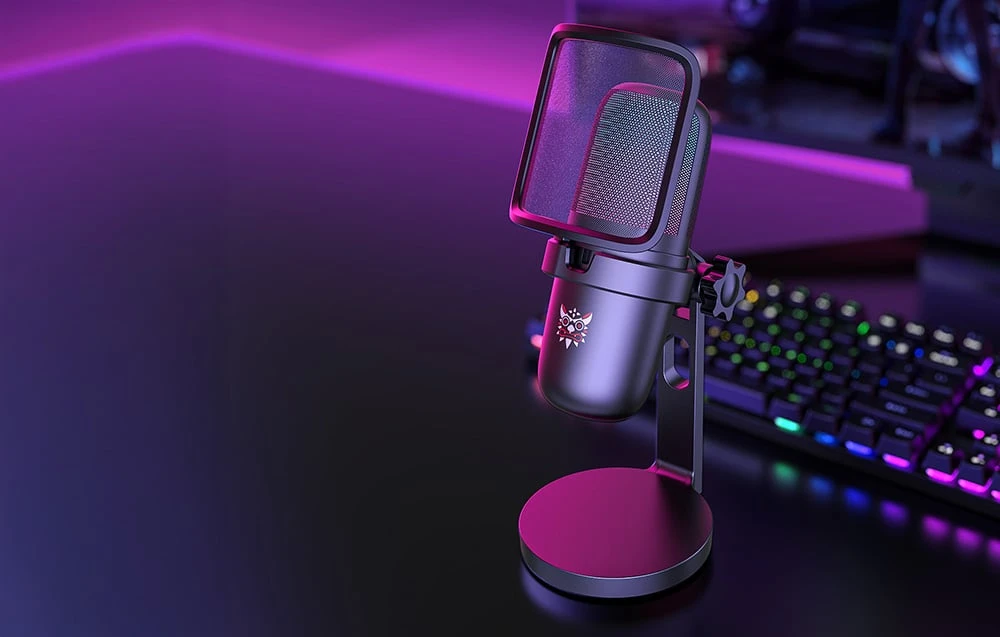 ONIKUMA M-730 microphone (juodas) aprašymas - Prekės nuotrauka